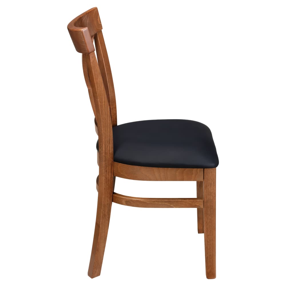 Cross back wood dining chair