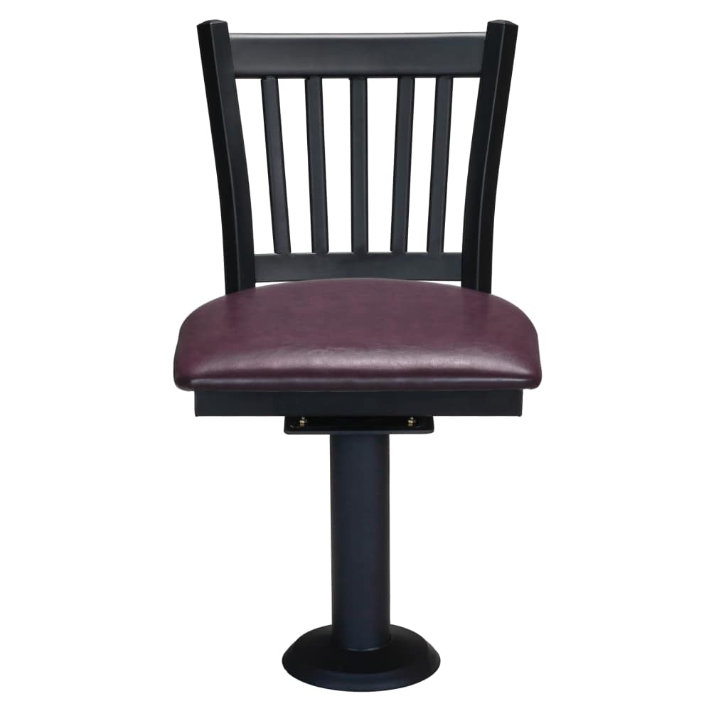 Slatted metal dining chair